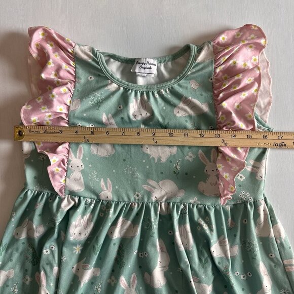 Grumpy Princess Originals Boutique Dress Girls 10/12 Bunny Rabbit Ruffle - Picture 7 of 7